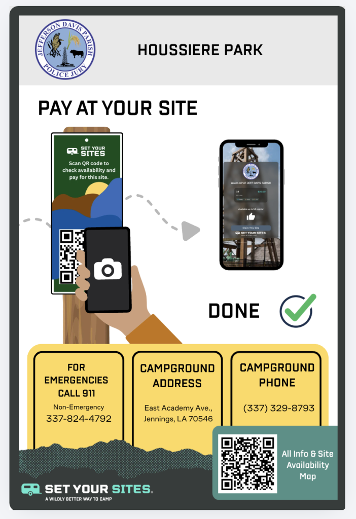Houssiere Park Campground Booking Information